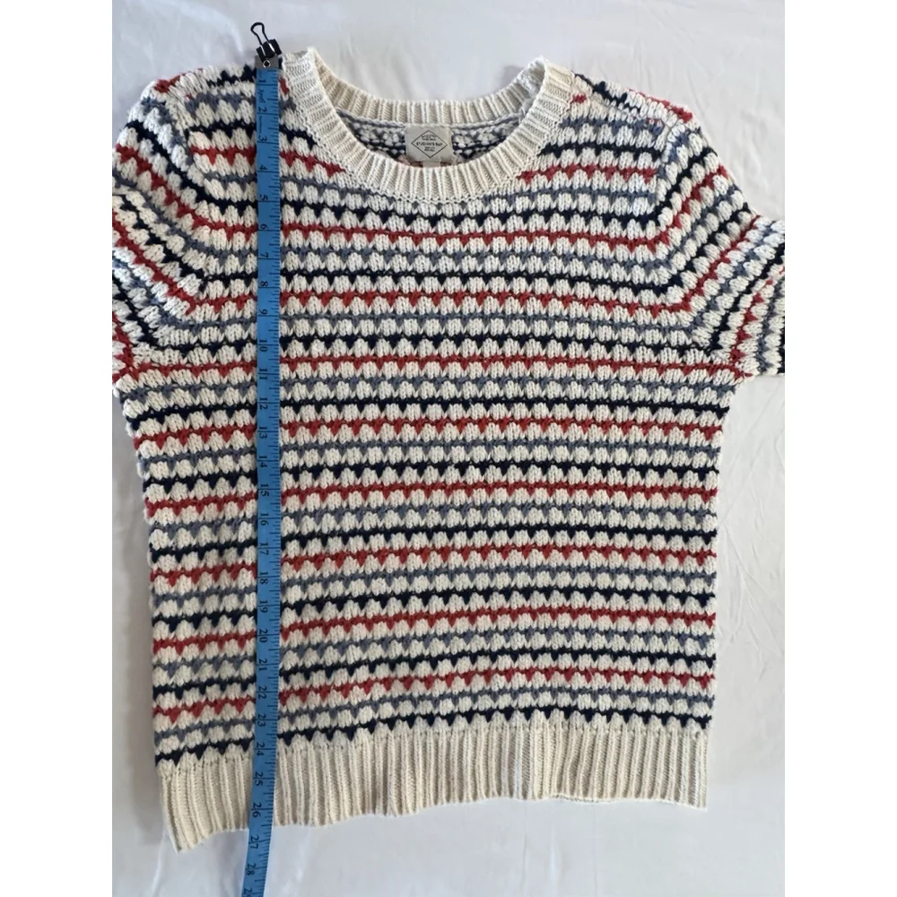 St. John’s Bay Chunky Knit Sweater XL Multicolored Striped Grandpa Style Retro - Picture 6 of 8